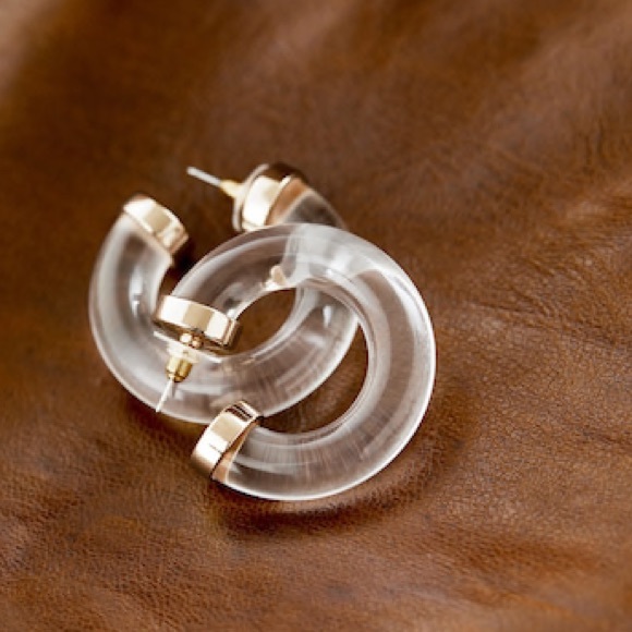 Mango Jewelry - Mango transparent hoop earring